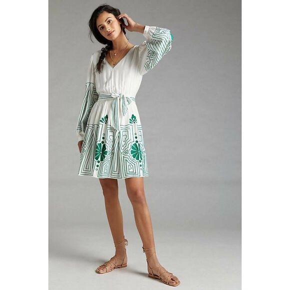 ANTHROPOLOGIE - Forever That Girl Embroidered Mini Dress - Picture 5 of 6